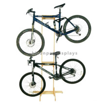 Free Design Simple Wooden Display Floor Standing Custom Cycling Store Wood Fiber Bicycle Display Rack